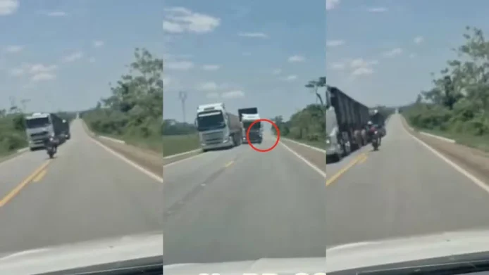 Motociclista faz zigue-zague na pista e morre após ser atingido por caminhão boiadeiro em RO